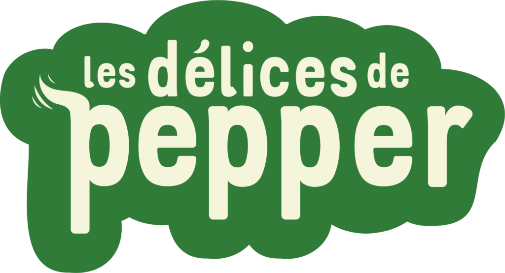logo de la marque indiquant le nm de celle-ci soit : "les délices de Pepper"